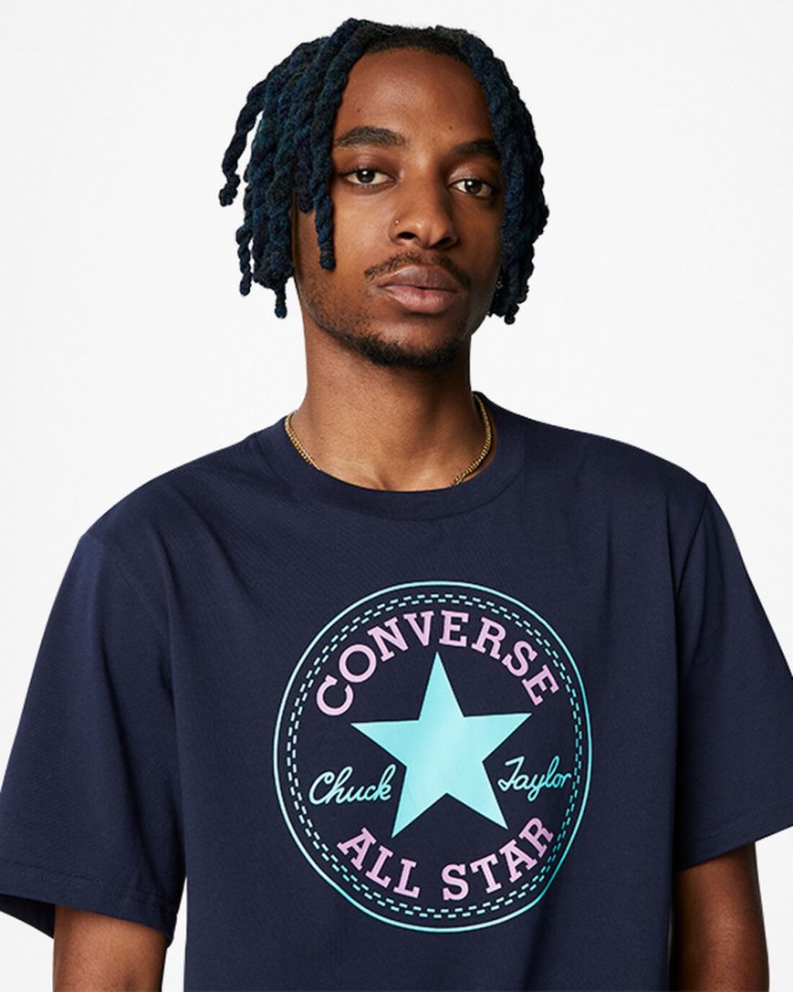 Camiseta Converse Go-To Curta Sleeve Standard Fit Masculino Obsidiana | PT O0470P5